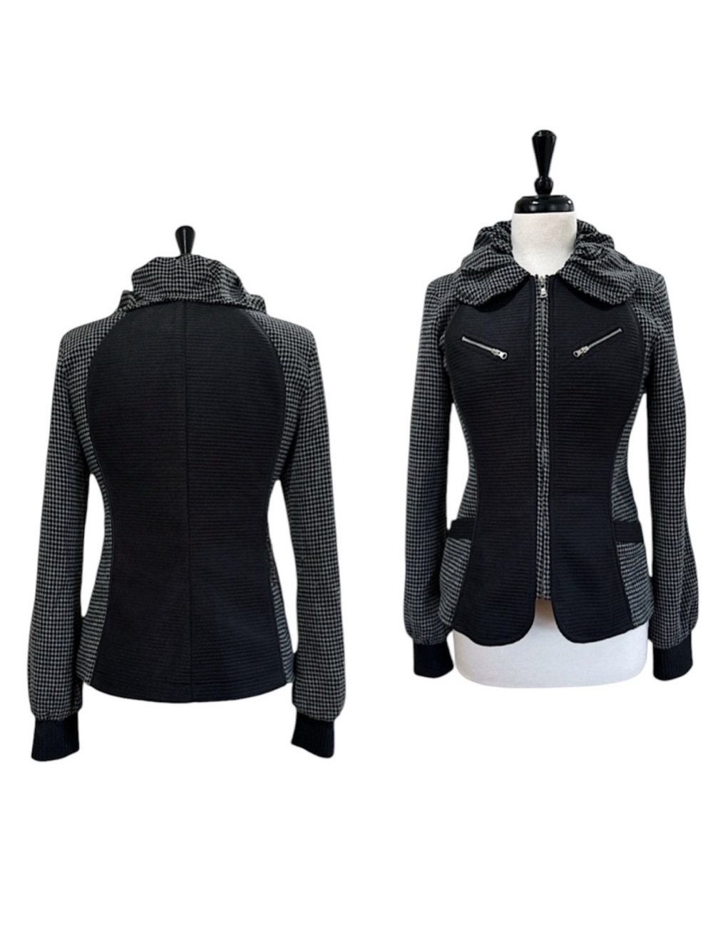 Junona Zip Front Cotton Blend Jacket Sz Large